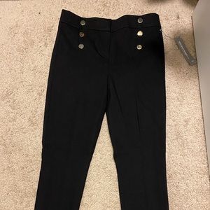 Loft black high waist, skinny, ankle length pants